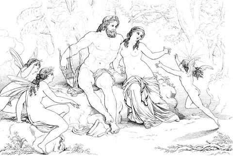 Spirit And Asia   Shelley, Prometheus Unbound, Act Iii, Scene 4 Coloring Page